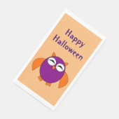 Cute Halloween Owl Custom Servet (Hoek)