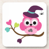 Cute Halloween Owl Drankjes Onderzetter (Voorkant)