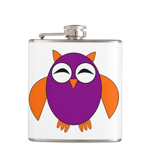 Cute Halloween Owl Flask Heupfles (Voorkant)