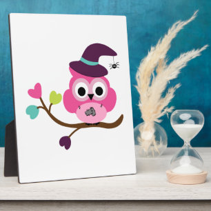 Cute Halloween Owl Fotoplaat