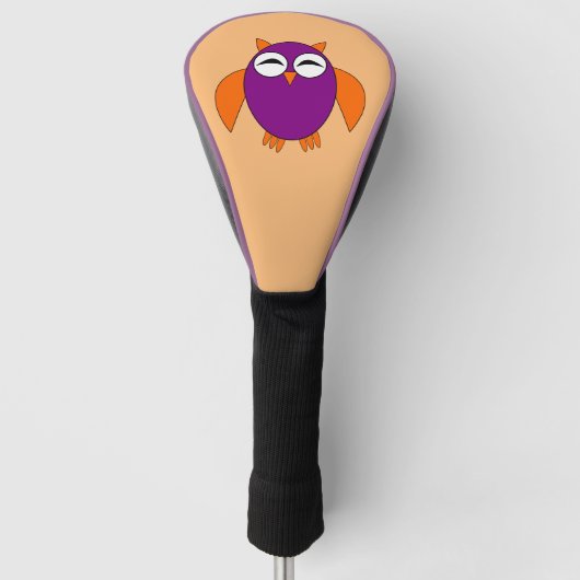 Cute Halloween Owl Golf Driver Hoesje Golfheadcover (Voorkant)