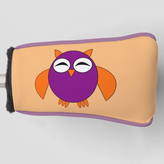 Cute Halloween Owl Golf Putter Hoesje Golfheadcover (Voorkant)