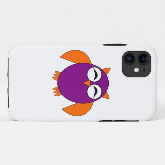 Cute Halloween Owl iPhone Case (Achterkant (horizontaal))