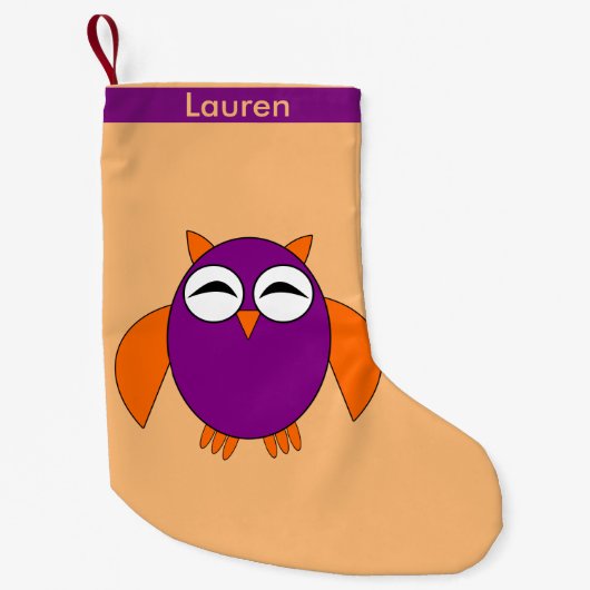 Cute Halloween Owl kerststop Kleine Kerstsok (Voorkant)