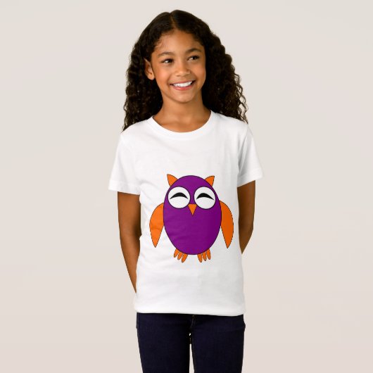 Cute Halloween Owl Kinder T Shirt (Voorkant volledig)
