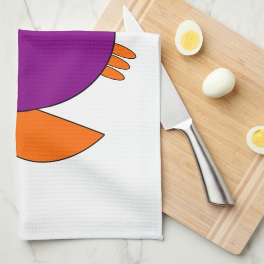 Cute Halloween Owl Kitchen Towel Theedoek (Quarter Fold)