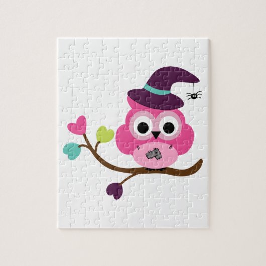 Cute Halloween Owl Legpuzzel (Verticaal)