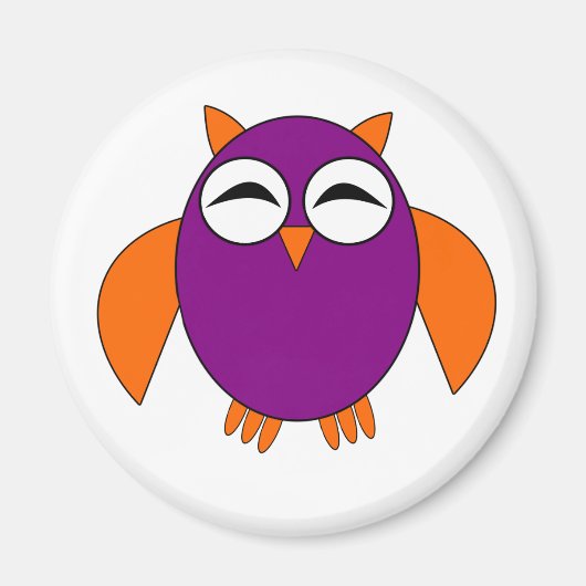 Cute Halloween Owl Magnet (Voorkant)