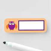 Cute Halloween Owl Naamplaatje (In situ)