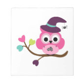 Cute Halloween Owl Notitieblok (Voorkant)