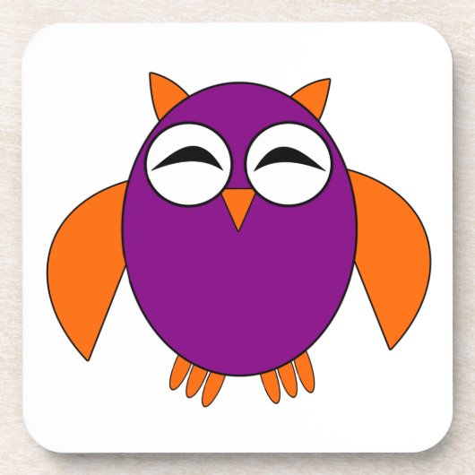 Cute Halloween Owl Onderzetter (Voorkant)