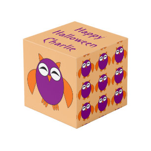 Cute Halloween Owl Personalized Kubus