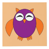 Cute Halloween Owl Personalized Kubus (Voorkant)