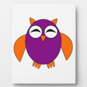 Cute Halloween Owl Plaque Fotoplaat (Voorkant)