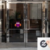 Cute Halloween Owl Raamsticker (Kantoordeur)