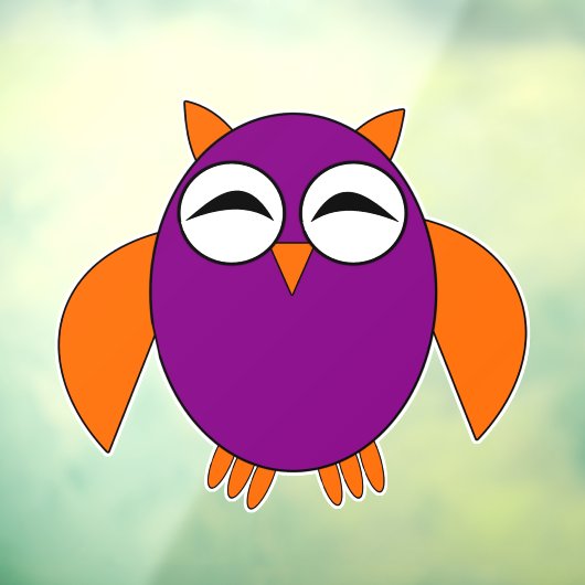 Cute Halloween Owl Raamsticker (Vel 3)
