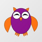 Cute Halloween Owl Raamsticker (Vel)