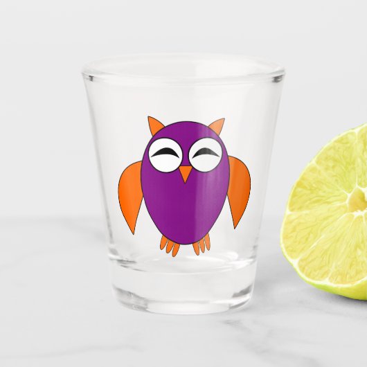 Cute Halloween Owl Shot Glas (Voorkant)