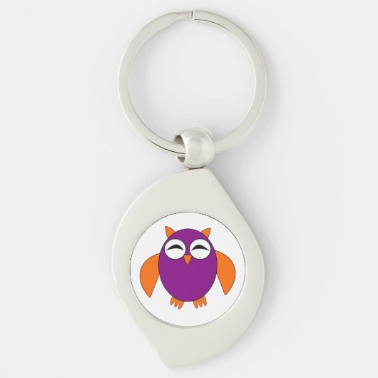 Cute Halloween Owl Sleutelhanger (Voorkant)