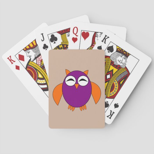 Cute Halloween Owl-spelkaarten Speelkaarten (Achterkant)