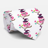 Cute Halloween Owl Stropdas (Opgerold)