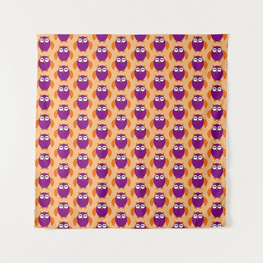 Cute Halloween Owl Tapestry Wandkleed (Voorkant (horizontaal))