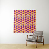 Cute Halloween Owl Tapestry Wandkleed (In Situ (horizontaal))