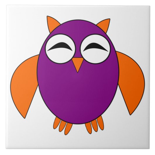 Cute Halloween Owl Tegel Tegeltje (Voorkant)