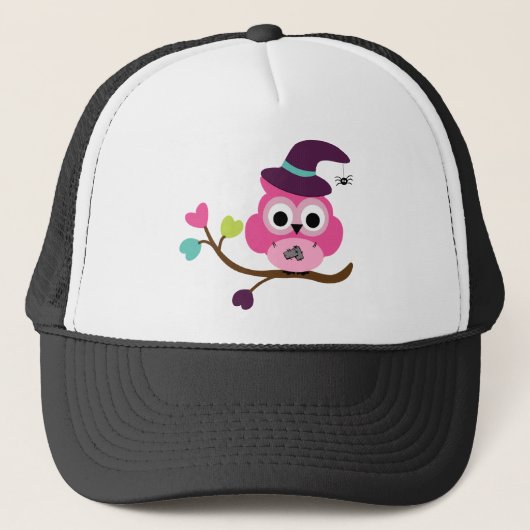 Cute Halloween Owl Trucker Pet (Voorkant)
