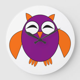 Cute Halloween Owl Wall klok