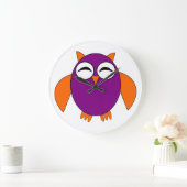 Cute Halloween Owl Wall klok (Huis)