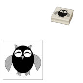 Cute Halloween Owl Wood Art Stamp Rubberstempel (Gestempeld)