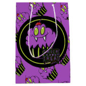 Cute Halloween Paars Vampire Cupcake Cusft Bag 2 Medium Cadeauzakje (Voorkant)