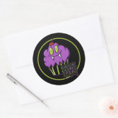 Cute Halloween Paars Vampire Cupcake Stickers (Envelop)