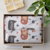 Cute Halloween Painted Pattern (aanpasbare BG) Tissuepapier (Geschenk)