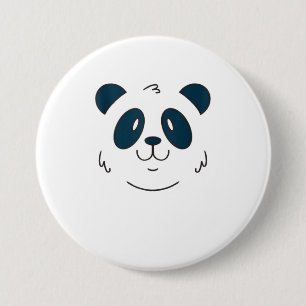 Cute Halloween Panda Beer Face Costume Ronde Button 7,6 Cm