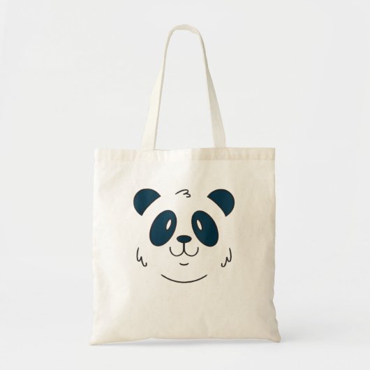 Cute Halloween Panda Beer Face Costume Tote Bag (Voorkant)