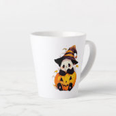 Cute Halloween Panda Latte Mok | Kawaii Panda in P (Rechterhoek)
