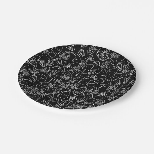 Cute Halloween Paper Borden Papieren Bordje (Gekanteld)