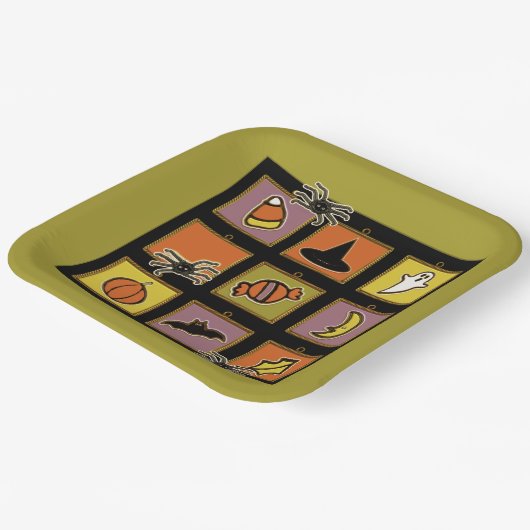 Cute Halloween Papieren Bordje (Gebogen)