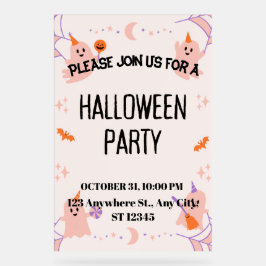 Cute Halloween Party Invitation Acryl Bord