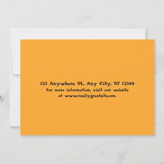 Cute Halloween Party Invitation Kaart (Achterkant)