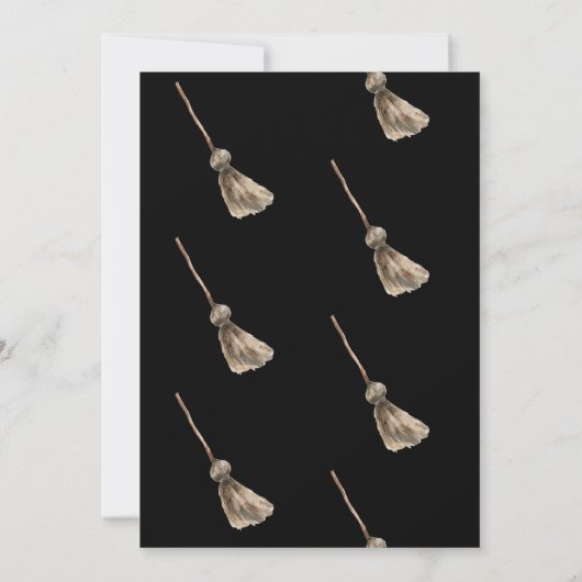 Cute Halloween Party Invitation Kaart (Achterkant)