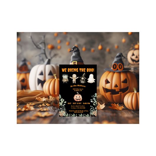 Cute Halloween Party Invitation Kaart