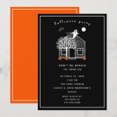 Cute Halloween Party Invitation Kaart (Voorkant / Achterkant)