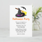 Cute Halloween Party Invitation Kaart (Staand voorkant)