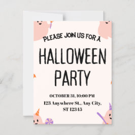 Cute Halloween Party Invitation Magnetische Uitnodiging