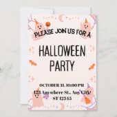 Cute Halloween Party Invitation Save The Date (Voorkant)