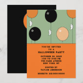 Cute Halloween Party Kaart (Voorkant / Achterkant)