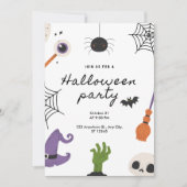 Cute Halloween Party Kaart (Voorkant)